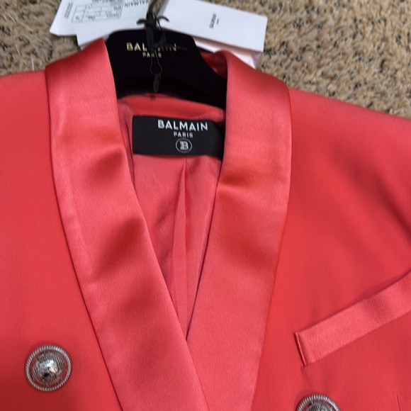 Balmain Women's Pink Double-Breasted Blazer - Picture 8 of 15